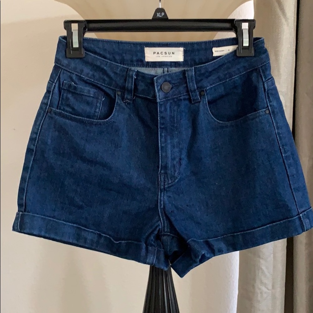 Dark blue mom shorts